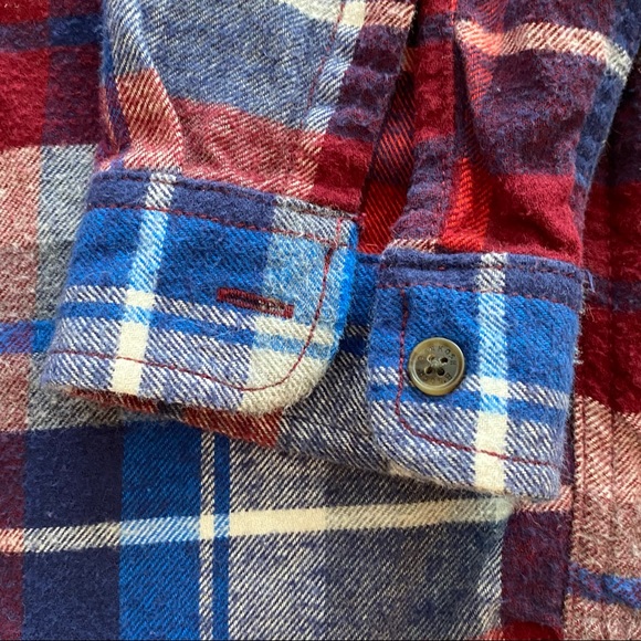 OshKosh B’Gosh Multi-Coloured Plaid Long-sleeved Shirt Size 12 - Picture 2 of 9